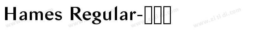 Hames Regular字体转换